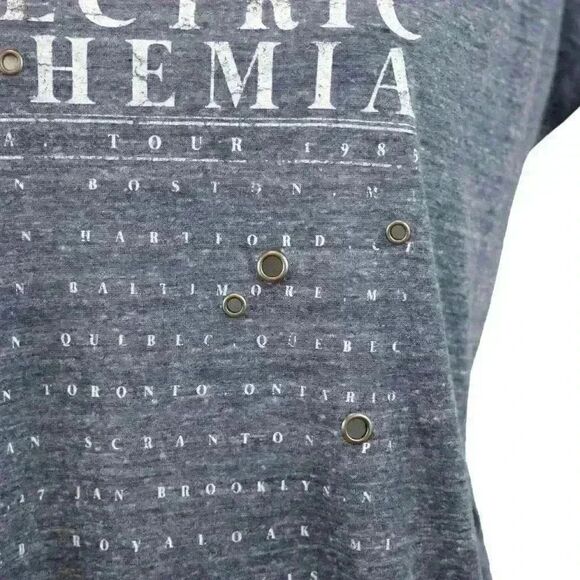 William Rast "Electric Bohemia" Heathered Blue Tee – Size Medium - Picture 7 of 10